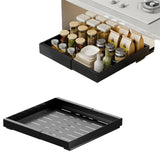 Expandable Pull Out Cabinet Organizer Sliding Drawers for Kitchen Bathroom Cabinet Black