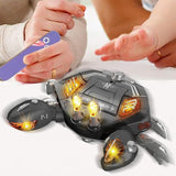 Electric Musical Crawling Crab Toy for Kids Light-up Walking Dancing Crab Toy Gray