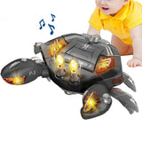 Electric Musical Crawling Crab Toy for Kids Light-up Walking Dancing Crab Toy Gray