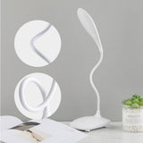 Touch Control LED Desk Lamp with Flexible Gooseneck 3 Level Adjustable Table Lamp for Dorm Study Office Bedroom