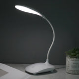 Touch Control LED Desk Lamp with Flexible Gooseneck 3 Level Adjustable Table Lamp for Dorm Study Office Bedroom