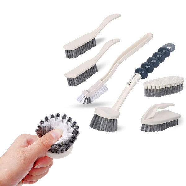 6 Pcs Set Scrub Brush for Kitchen Household Cleaning Brush with for Tile Corner Floor