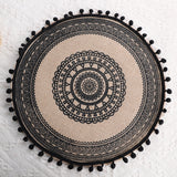 Set of 2Pcs Jute Woven Coaster Round Placemat Kitchen Dining Table Decor Style 2