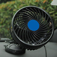 12V Car Fan Adjustable Angle Cooling Air Fan with Suction Cup for Dashboard Windshield