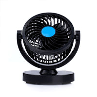 12V Car Fan Adjustable Angle Cooling Air Fan with Suction Cup for Dashboard Windshield