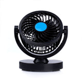 12V Car Fan Adjustable Angle Cooling Air Fan with Suction Cup for Dashboard Windshield