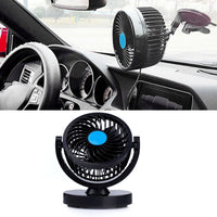 12V Car Fan Adjustable Angle Cooling Air Fan with Suction Cup for Dashboard Windshield