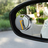 Pair of Suction Cup Mount Blind Spot Mirror Wide View Adjustable Car Mirror for Motor Vehicle