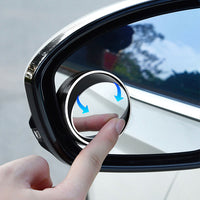 Pair of Suction Cup Mount Blind Spot Mirror Wide View Adjustable Car Mirror for Motor Vehicle