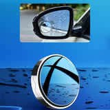 Pair of Suction Cup Mount Blind Spot Mirror Wide View Adjustable Car Mirror for Motor Vehicle