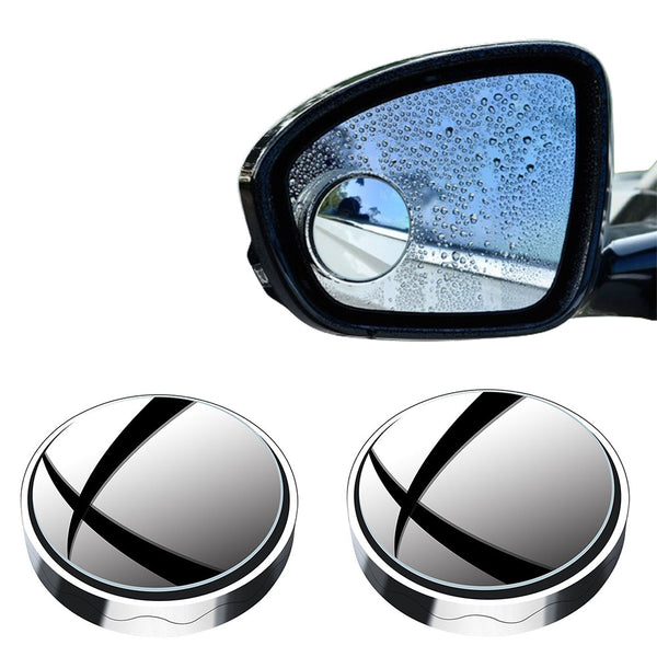 Pair of Suction Cup Mount Blind Spot Mirror Wide View Adjustable Car Mirror for Motor Vehicle