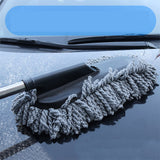 Telescopic Car Duster Brush Removable Car Wax Drag Mop for Exterior Interior Cleaning