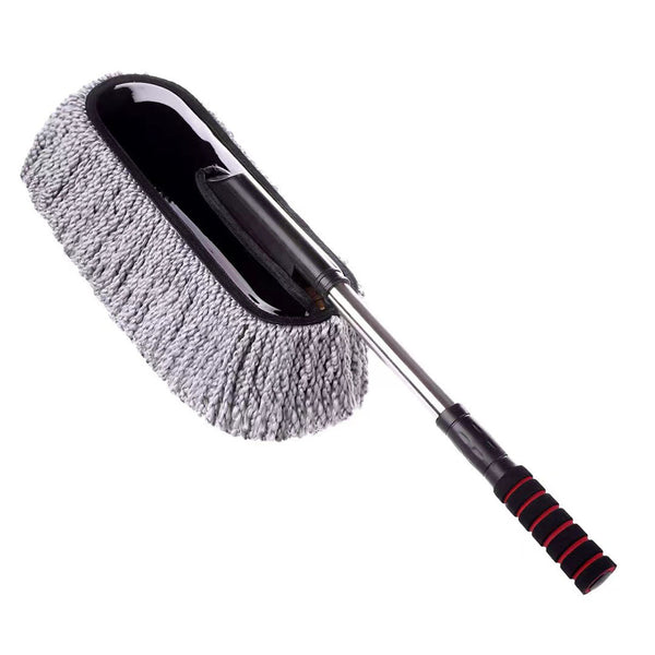 Telescopic Car Duster Brush Removable Car Wax Drag Mop for Exterior Interior Cleaning