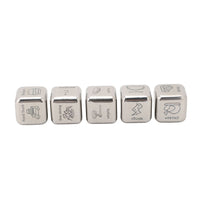 5Pcs Food Decision Dice 30 Food Patterns Exciting Meal Planner Metal Dice for Couples Dating Night