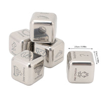 5Pcs Food Decision Dice 30 Food Patterns Exciting Meal Planner Metal Dice for Couples Dating Night