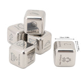 5Pcs Food Decision Dice 30 Food Patterns Exciting Meal Planner Metal Dice for Couples Dating Night