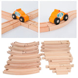 Wooden Train Track Set Children Assembly Building Toys Educational DIY Toys