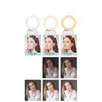 Portable Selfie Fill Light Mini Rotating Clip-On Ring Light for Cell Phone Laptop Photography Black