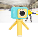 48MP Dual Lens Digital Camera with Tripod Kids Selfie Video Camera Blue