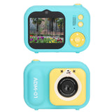 48MP Dual Lens Digital Camera with Tripod Kids Selfie Video Camera Blue