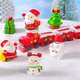 21Pcs Christmas Miniature Ornaments Resin Christmas Figurines Decor