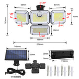 333 LED Solar Motion Sensor Lights Outdoor Waterproof Security Wall Lamp