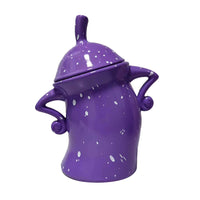 Canister with Attitude Funny Cup Storage Jar Stylish Teapot Creative Kitchen Storage Canisters with Lid Purple