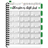 Christmas Planner with Holiday Shopping List Gift Planner Christmas to Do Planner