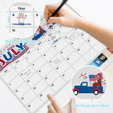 16 Monthly Desk Calendar 2024 with To-do List and Notes Content