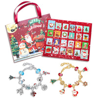 24 Days Christmas Countdown Calendar Advent Calendar Blind Box DIY Bracelet Jewelry Making Kit Style 2