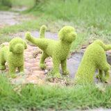 3Pcs Flocking Dog Garden Decoration Simulation Grass Garden Ornament Garden Home Office Decoration