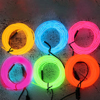 3M EL Wire Light String Neon Glowing Light Strip for Halloween Christmas Party Red