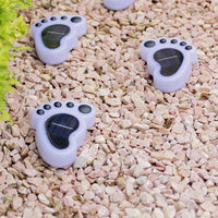 Pair of Bear Paw Decorative Solar Outdoor Lights Wall Lights for Garden Lawn Yard White