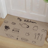 Home Kitchen Linen Entrance Door Mat Non-Slip Floor Mat Decorative Doormat Style 3