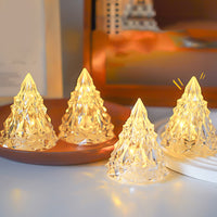 4Pcs Iceberg Shape Table Lamp Battery Powered Pyramid Decorative Night Lamp Home Decor