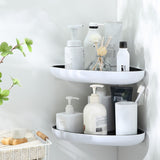 Punching Free Bathroom Corner Shower Shelf Corner Caddy Shower Storage Organizer Black