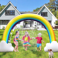 Inflatable Rainbow Sprinkler Toy Large Outdoor Water Toy for Kids