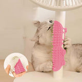 Silicone Pet Tickling Artifact CatsTickling Comb Cat Corner Brush Pet Itch Tool Pink