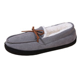 Winter Warm Sherpa Moccasin Slippers Comfy Ladies Women Casual Shoes Grey