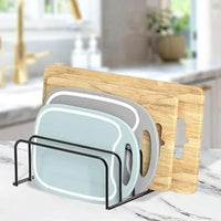 2Pcs Cutting Board Organizer Cutting Board Holder Rack for Kitchen Cabinet Countertop