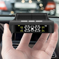 Solar Car TPMS Tire Pressure Monitoring System with 4 External Sensors