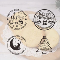 9-Piece Set Merry Christmas Cookie Stamp Cookie Mold 3D Baking Stamp