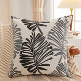 45x45cm Palm Leaf Design Cushion Covers Decorative Throw Pillowcase Sofa Home Decor Gray