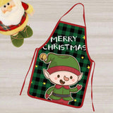 Christmas Apron Funny Cartoon Apron Style for Xmas Dinner Party Cooking Baking Barbecue Crafting Style 3