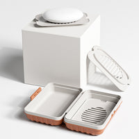 Travel Soap Dish with Lid Portable Draining Soap Holder Soap Case Orange