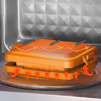 Non Stick Microwave Toastie Maker for Quick and Easy Snacks Orange