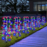 2Pcs Solar Firecracker Garden Lights DIY Outdoor Firework Landscape Lamp Christmas Party Decor Colorful