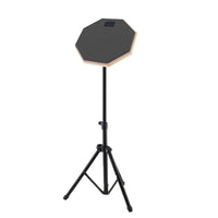 Silent Practice Drum Pad Set Dumb Drum with Drum Stand for Beginners Black