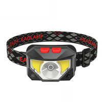 Motion Sensor LED Headlamp Rechargeable Flashlight for Camping Running Fishing Cycling