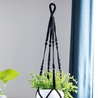 4Pcs Macrame Plant Flower Pot Holder Hanger Hanging Planter Basket Cotton Rope Braided Style 1-4